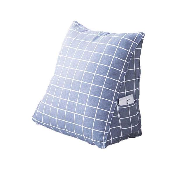 

cushion/decorative pillow 27 backrest cushion wedge back lumbar pad bed office chair rest support with side pocket