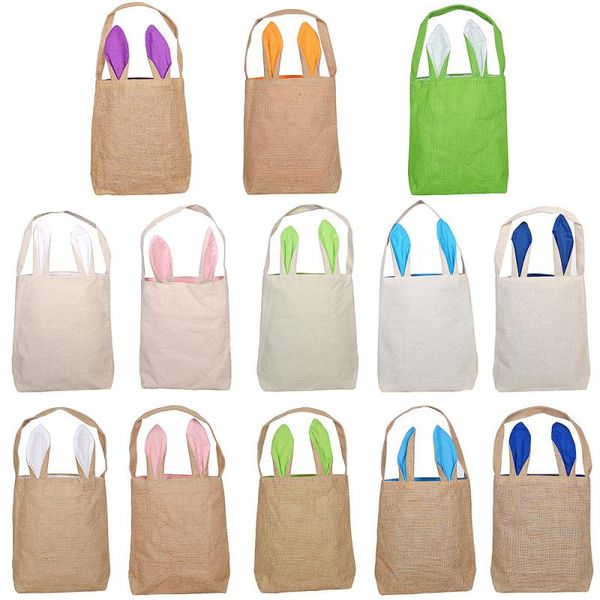 

20.5x30.5x10cm 1pc simple style easter gift bag with ears diy festival party packaging decoration wrap