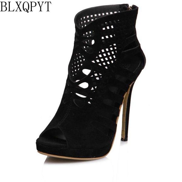 

plus big size 34-52 shoes women sandals fashion high heels sapato feminino summer style chaussure femme 588 dress, Black