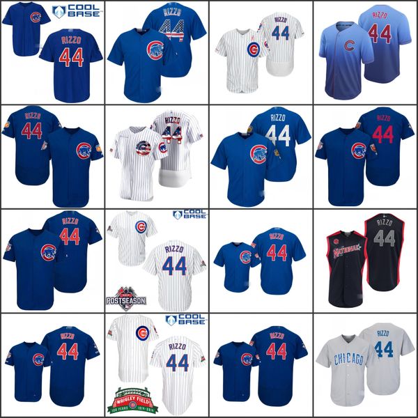 

chicago cubs men 44 anthony rizzowhite white men women youth jersey, Black;red