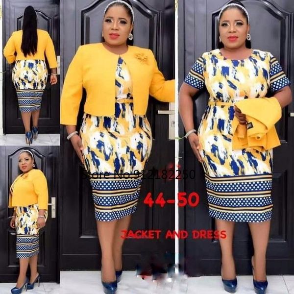 

ethnic clothing 2xl-5xl african dresses for women summer 2021 printing two pieces sets coat and dress clothes, Red