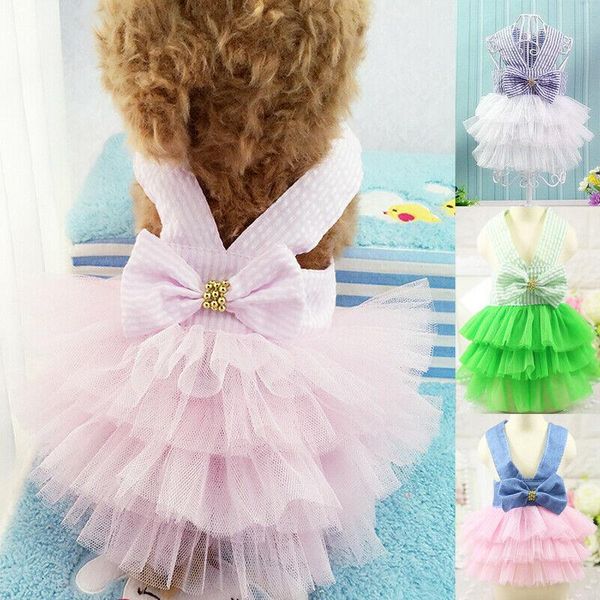 

dog apparel small pet cat summer lace dress princess tutu puppy clothes