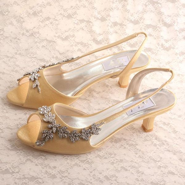 

dress shoes selling peep toe gold heels sandal low heeled with crystals, Black
