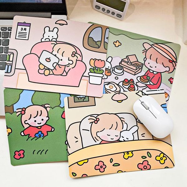

mouse pads & wrist rests girl heart cartoon pad small fresh cute korean ins computer student office creative