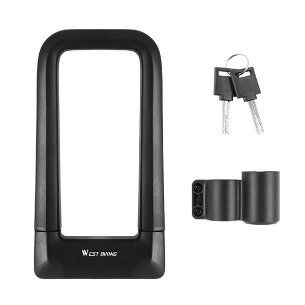 

bike locks west biking bicycle u lock wheel anti-theft cycling accessories with 2 keys