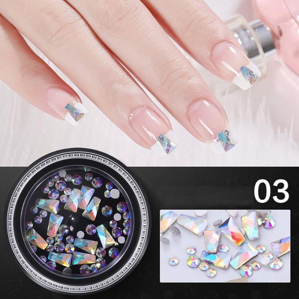 

nail artificial crystals 3d art supplies decorations accessories transparent stone glass rhinestones kits