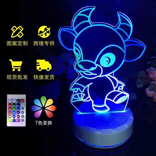 

12 zodiac 3d luminous night creative three-dimensional small table lamp