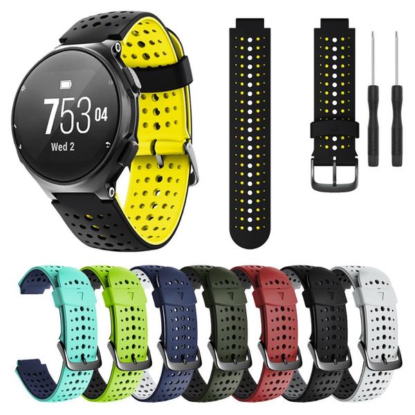 

watch bands silicone wrist band for garmin forerunner 235 sport strap watchband 220 230 620 630 735xt bracelet, Black;brown