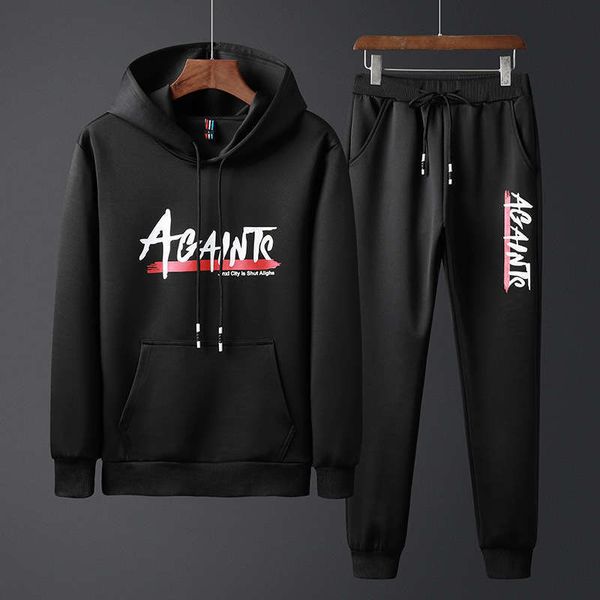 

leisure men's sports tracksuits suit in autumn, Gray