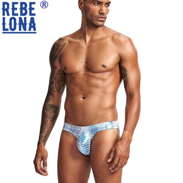 

gym clothing men animal print sports underwear briefs cool liquid metallic thong bikini, White;black