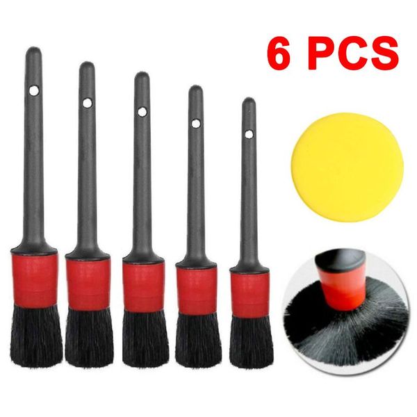 

car detailing kit brush set with 4-inch sponge cleaning dirt dust clean wash tools paint care interior exterior 2021