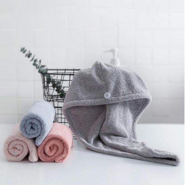 

shower caps microfibre hair drying wrap womens girls lady's towel quick dry hat cap turban head bathing tools