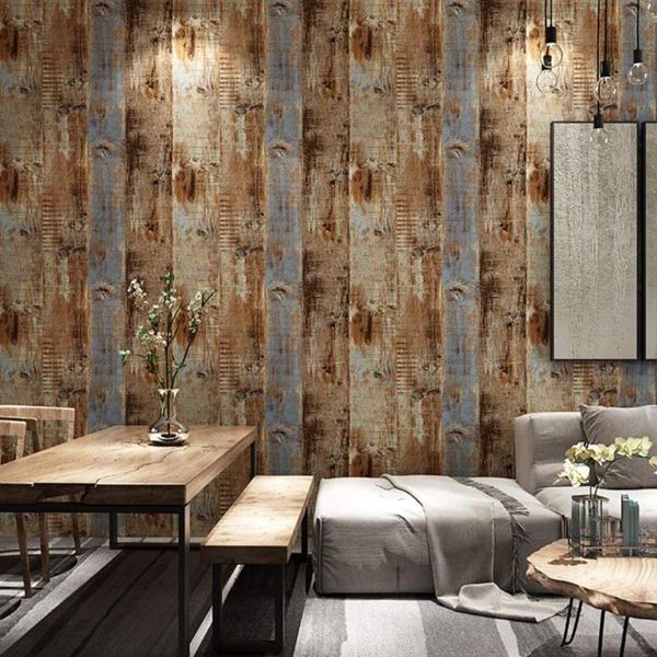 

wallpapers wood grain paper self adhesive wall decorating flat painted ceiling drywall 45*200cm p1e7