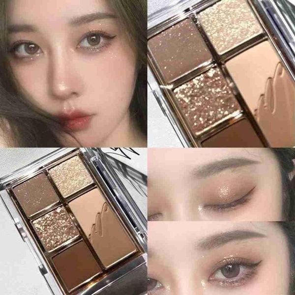

eye shadow 6 colors matte eyeshadow palette shimmer glitter waterproof long-lasting korean makeup set