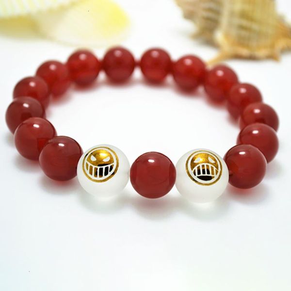 

beaded, strands black one d fashion japan anime hand bracelets piece collectible portgas trendy ace lovers red chains bead cosplay