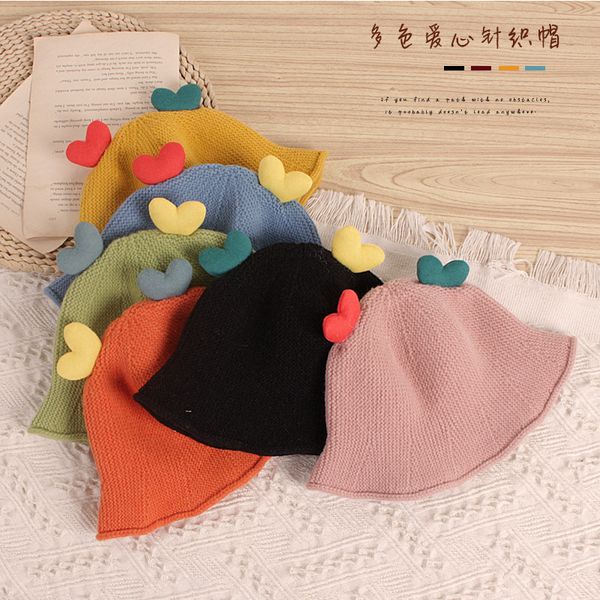 

children's fisherman hat autumn and winter girl baby wool knitted hat winter cute super cute fashion trendy boy, Yellow