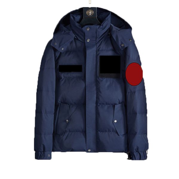 

luxury french men's down jackets maya france brand designer hooded zipper coat badge coats, Black