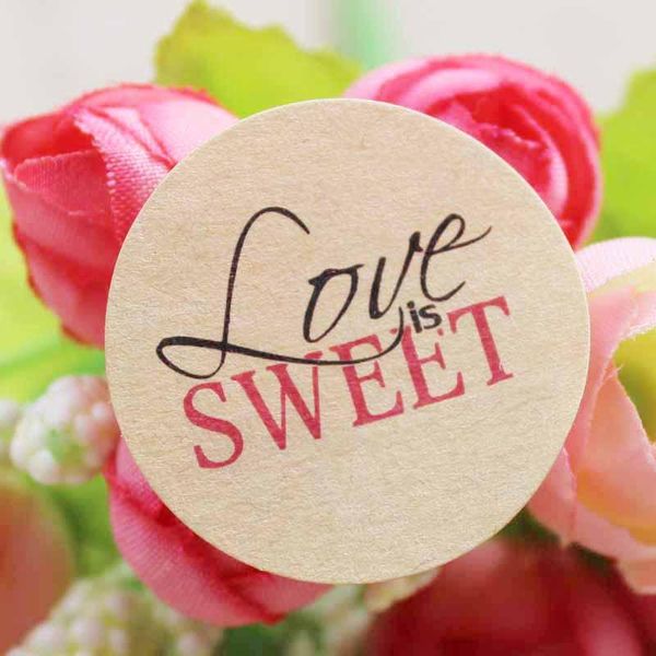 

gift wrap 300pcs 30mm kraft seal labels printed love sweet variouse diy handmade self adhesive package
