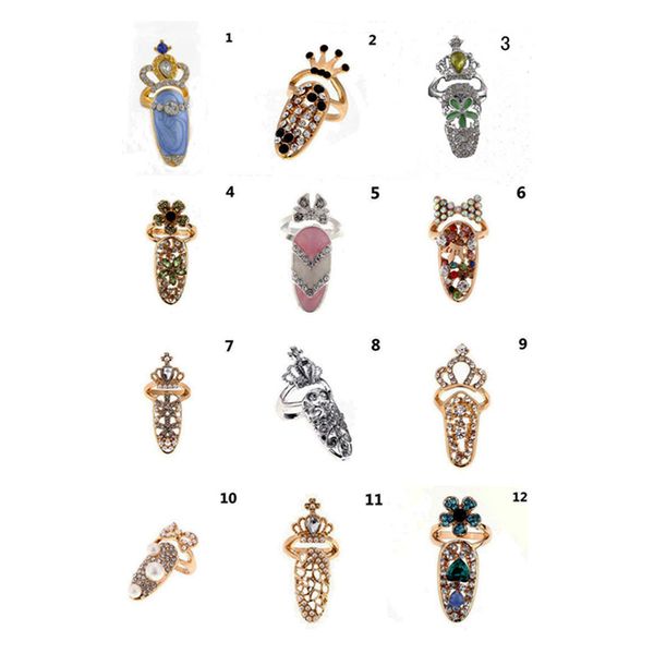 

simple style ring personality belt diamond nail art rings, Red;gold