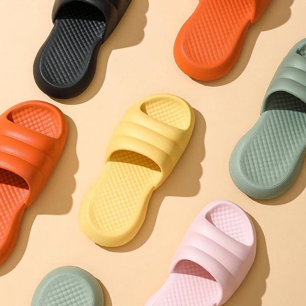

slippers thick air sports sole eva soft indoor slipper bathroom anti-slip men women shoes lovers summer sandals slides outdoor, Black