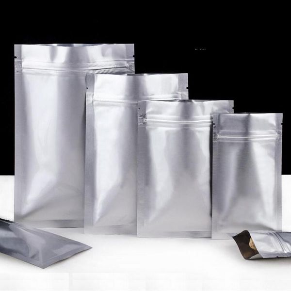 

gift wrap 100 pcs/lot zipper aluminum foil mylar resealable value pack package pouches food cookie snack grain storage bags