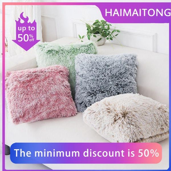 

pillow soft fur plush cushion cover pillowcase home decor