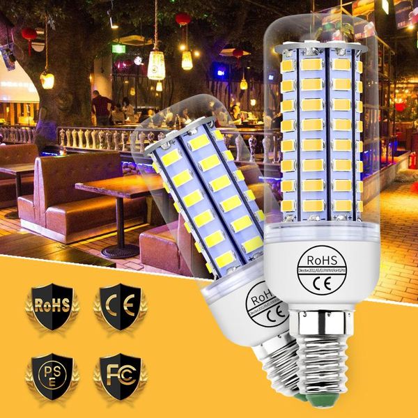 

bulbs gu10 led bulb g9 light 5730 bombilla e14 corn e27 lamp b22 24 36 48 56 69 72leds lampada 220v chandelier lighting
