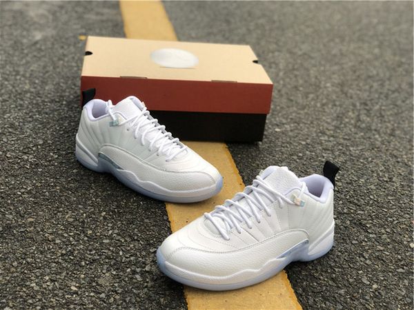 

shoes 12 low easter men basketball lagoon pulse 12s white blue multi-color xii sports shoe sneakers db0733-190