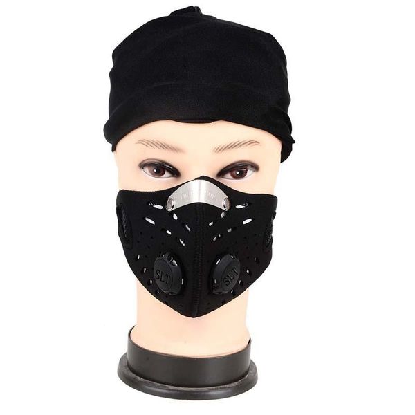 

cycling caps & masks winter warm anti-fog dust windproof mask mountain bike bicycle outdoor sports activated carbon face, Black