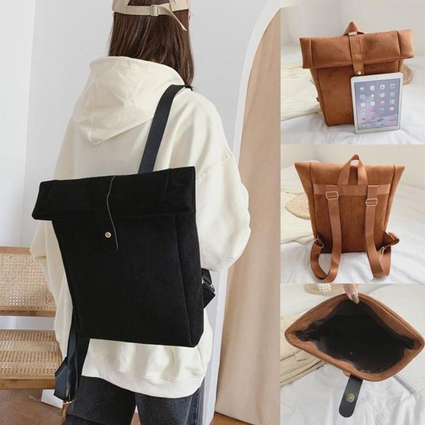 

outdoor bags large suede shoulder bag backpack student travel school multifunctional pack /e