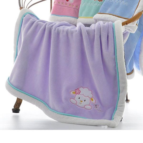 

baby blanket soft absorbent material breathable for born infants animals print flannel fabric things blankets & swaddling