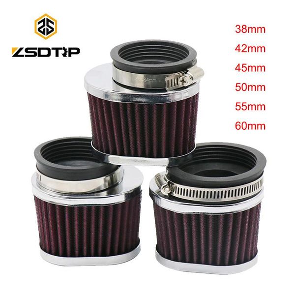 

motorcycle fuel system zsdtrp air filter 50mm 55mm 60mm universal for & racing car sport intake