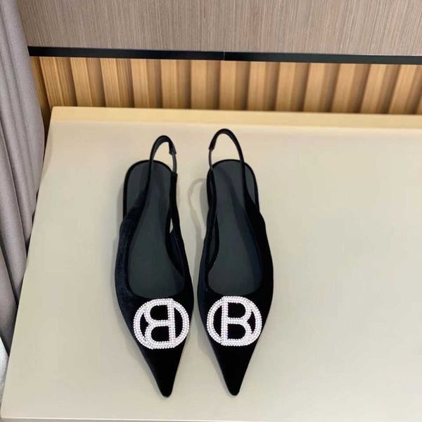 

summer new leather pointed sandals for women zlh, Black