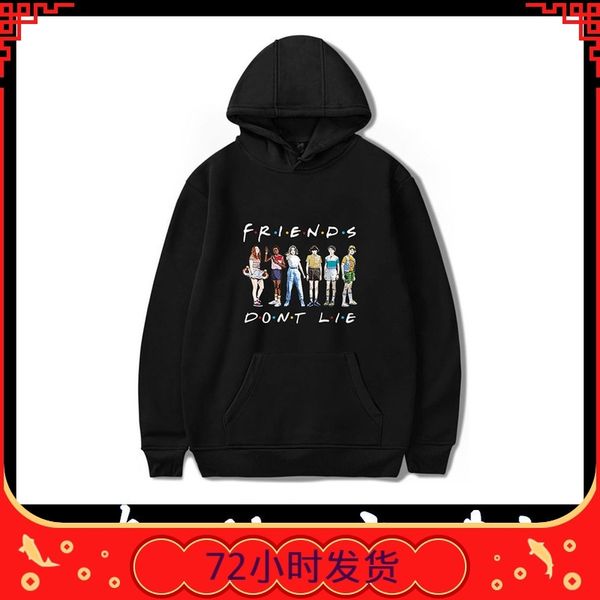 

2019 american drama 3 strange story season 3 trendy friends hoodie, Black