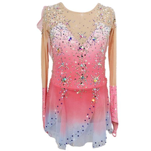 

stage wear dvwvb custom figure skating performance clothing, dance skirt, children women's skirt, Black;red