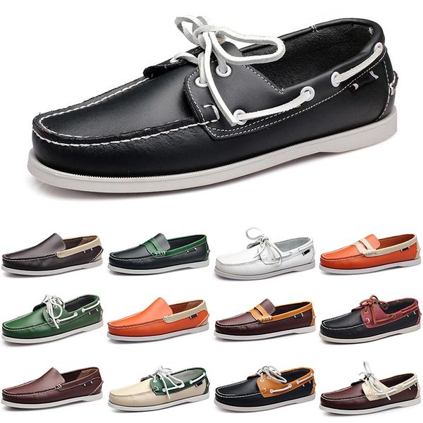 

men casual shoes loafers leather sneakers bottom low cut classic triple black white beige dress shoe mens trainer