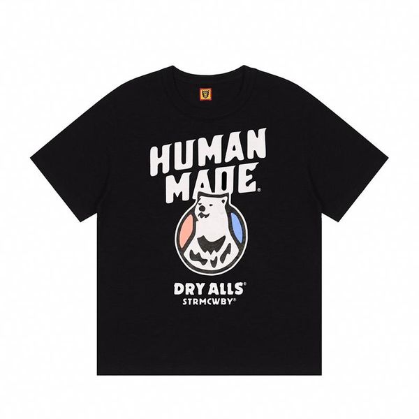 

men's t-shirts high street brand human made printing couple's letter embroidery logo y2k jujutsu kaisen t-shirt woman clothes top, White;black