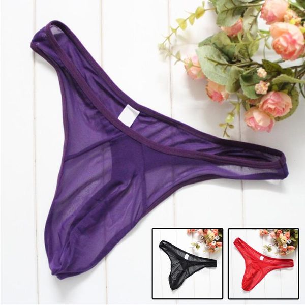 

underpants fashion mens underwear ultra-thin low waist erotic thongs briefs jockstrap gay cotton underpant stretch pants t-back brief, Black;white