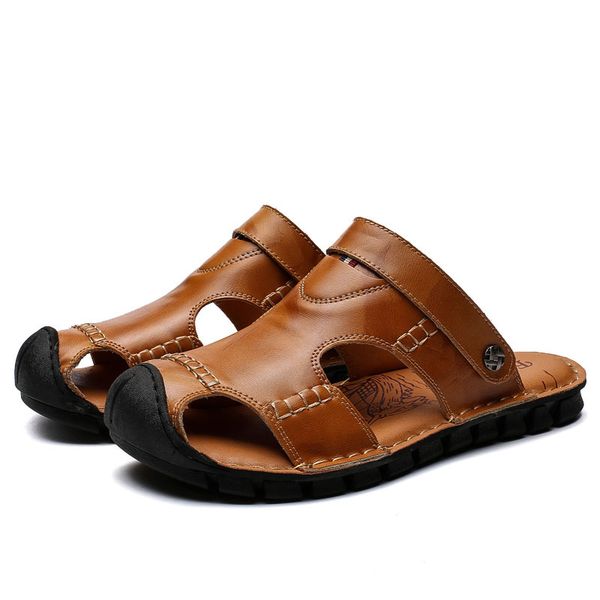 

wholesale men's sandals outdoor lawn sandy beach trendy shoes luxurys designers lady gentlemen flip-flops soft bottom, Black