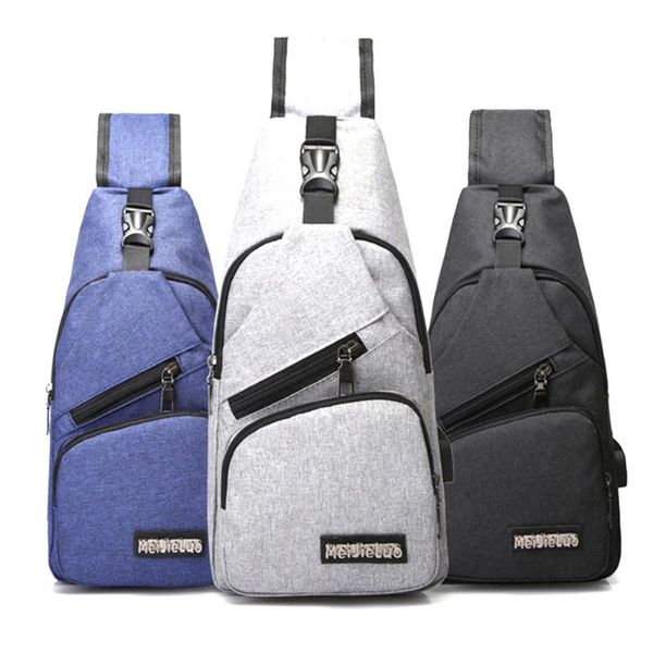 

outdoor bags shoulder crossbody bag for men usb charging anti theft chest canvas school backpack satchel waist pack