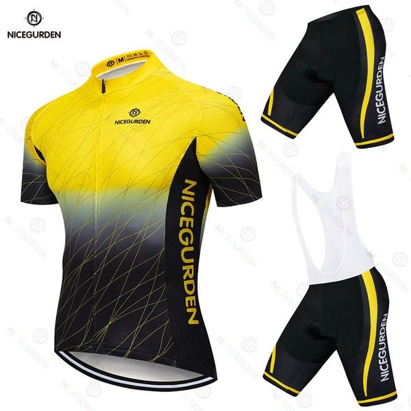 

racing sets summer cycling jersey set bicycle clothing breathable men short sleeve shirt bike bib shorts gel pad quick-dry, Black;blue