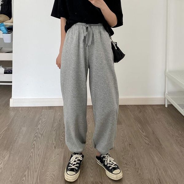 

women's pants & capris houzhou korean fashion black jogging sweatpants women harajuku gray joggers sports wide leg trousers for female, Black;white