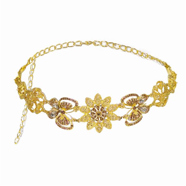 

alloy butterfly flower waist chain bohemian fashion women's accessories, Silver