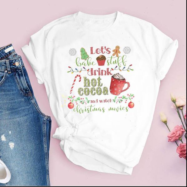

tees women for coffee happy time year 90s holiday christmas clothes female tshirt lady clothing graphic t shirt, White