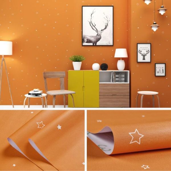 

wallpapers pvc wall papers for children bedroomcute pink star wallpaper baby girl boy room decor 3d self-adhesive black white stars