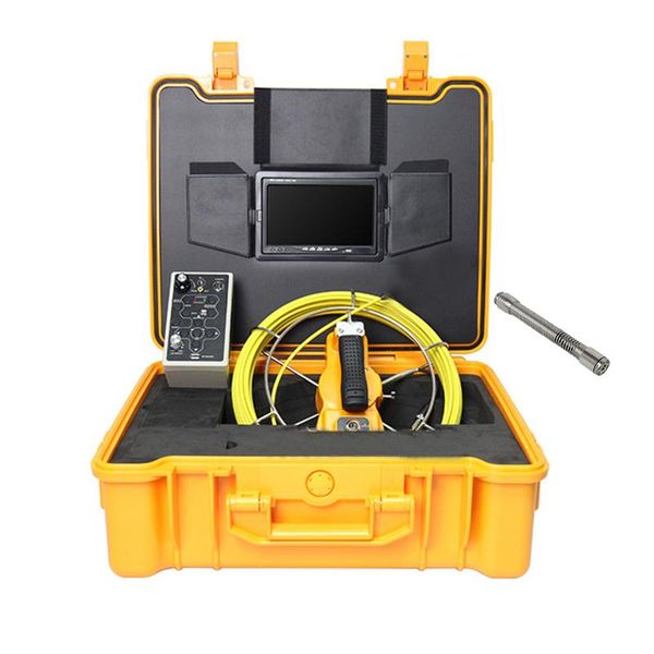 

17mm pipeline video snake inspection camera 50 meter cable dvr color monitor battery drain sewer endoscope borescope abs case ip cameras