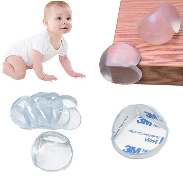 

corner&edge cushions 4pcs transparent ball shaped desk bar table conner guards for baby safety furniture corner protector anti-collision ang