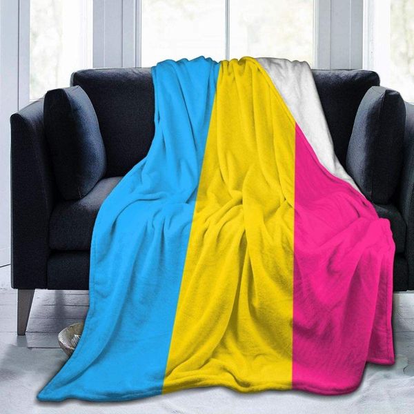 

blankets a pansexual pan pride flag lgbt full fleece throw cloak wearable blanket flannel fluffy comforter quilt nursery bedroom