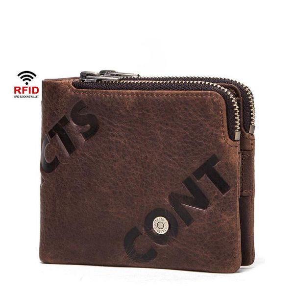 

wallets rfid men wallet tanned cow leather male with coin pocket casual purse small card holder portfolio money bag, Red;black