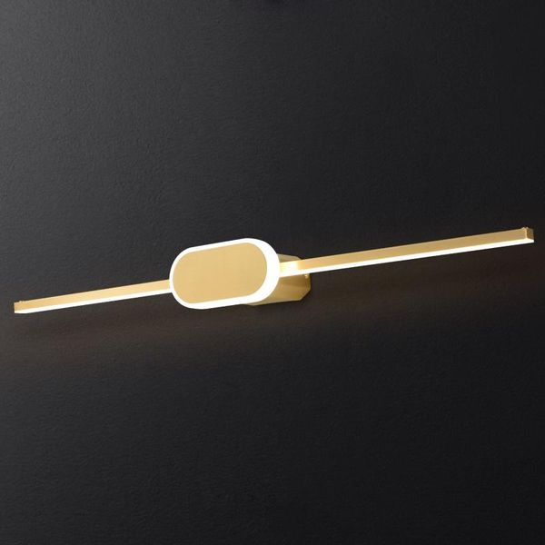 

american simple copper bathroom dressing table mirror front lamp nordic brass bedroom wall lamps